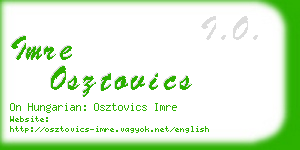 imre osztovics business card